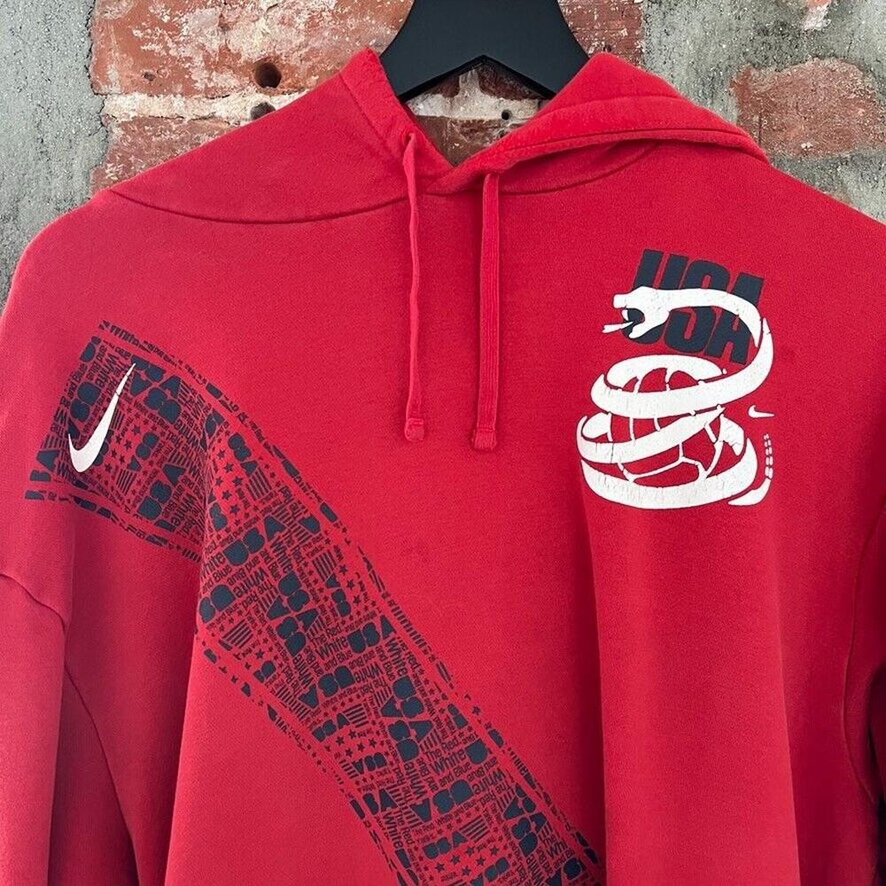 VTG Nike USMNT Soccer Red Snake Men's Hoodie XL